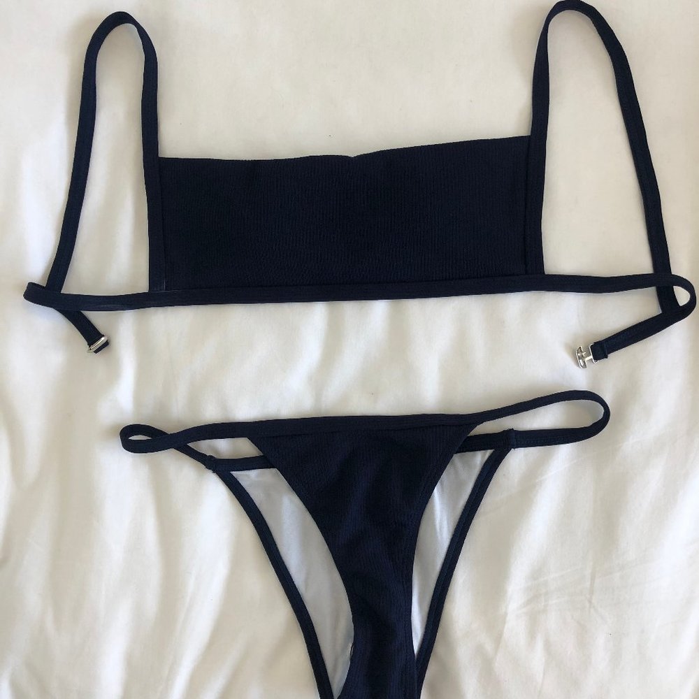 SHein Ribbed Navy Bikini Set.png